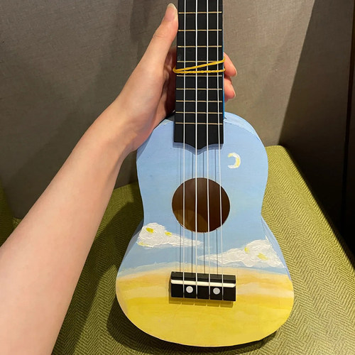 尤克里里自制手工制作手绘暖场