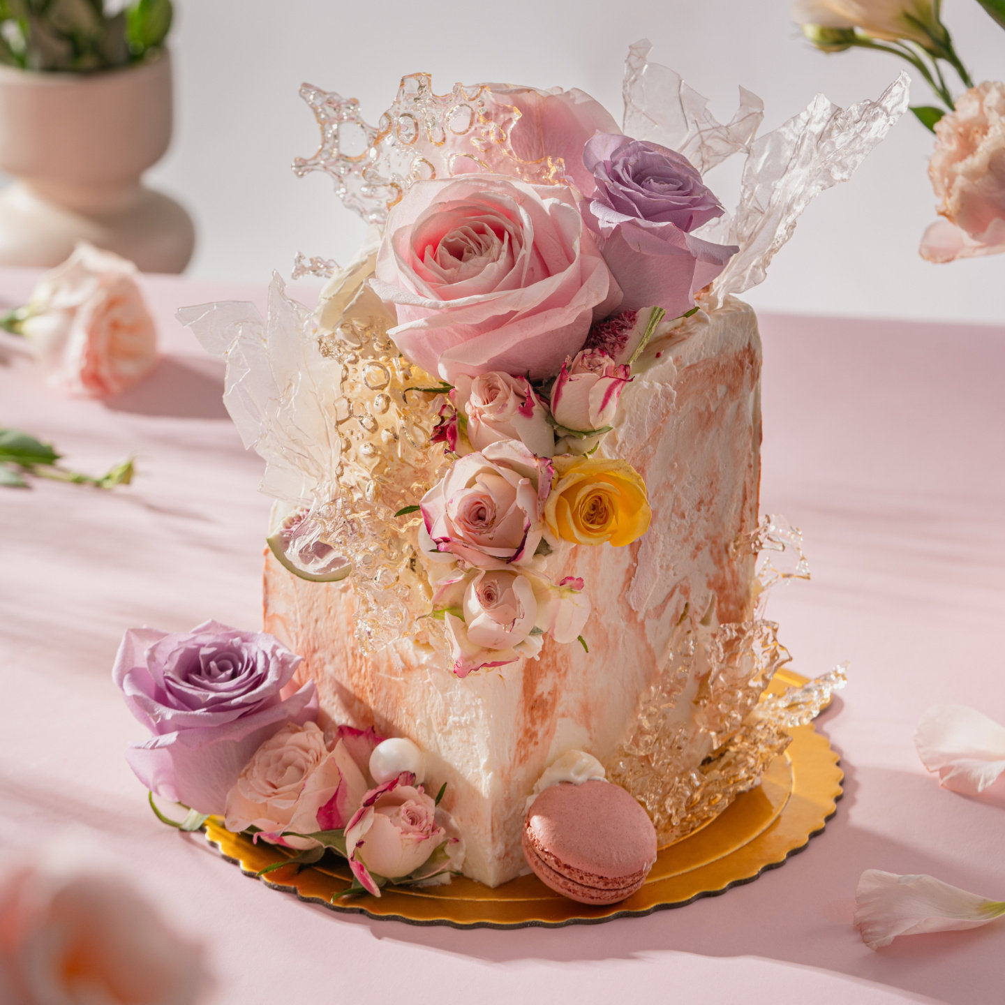 大教堂【磐石与繁花】网红创意动物奶油鲜花生日蛋糕北京同城配送