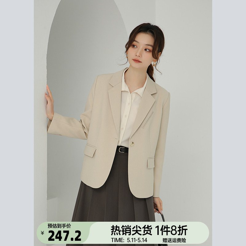 奈格薇儿小个子休闲西装外套女2024新款春秋气质高级感西服上衣-封面