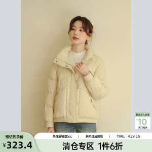 奈格薇儿小个子短款羽绒服女冬季2023新款时尚设计感小众宽松外套