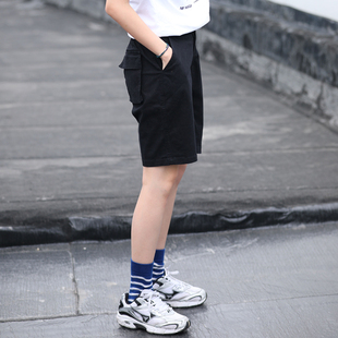 黑色工装女夏五分裤小个子直筒休闲大码运动中裤2025新款外穿