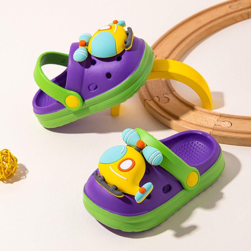 儿童凉拖鞋夏季防滑软底小孩室内婴幼儿宝宝拖鞋男童包头洞洞鞋