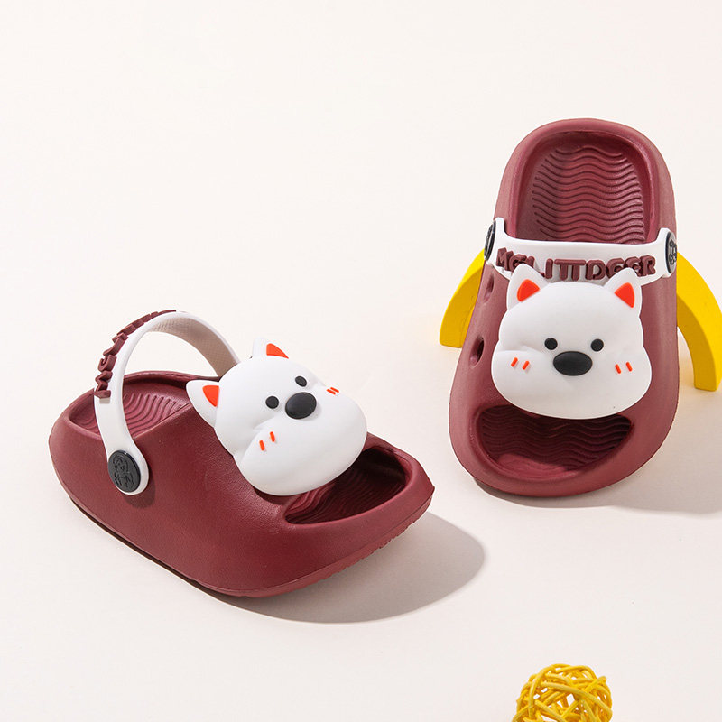 儿童拖鞋男童夏季宝宝洞洞鞋软底防滑女童卡通浴室洗澡幼儿沙滩鞋