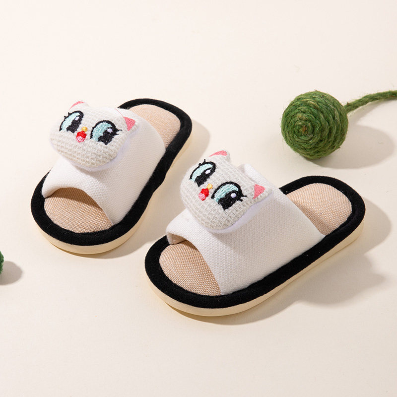 猫咪儿童亚麻拖鞋春秋季女孩家居室内防滑宝宝布拖鞋中小童凉拖鞋,童鞋/婴儿鞋/亲子鞋,儿童凉拖鞋,淘宝优惠券,粉丝福利购,淘宝优惠卷