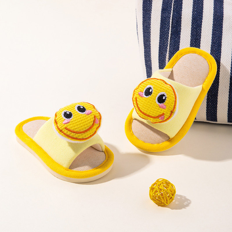 笑脸儿童亚麻拖鞋四季男童室内家用女孩凉拖鞋拖鞋防滑宝宝地板鞋,童鞋/婴儿鞋/亲子鞋,儿童亚麻拖鞋,淘宝优惠券,粉丝福利购,淘宝优惠卷