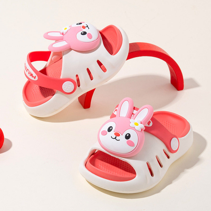 兔子EVA动物儿童洞洞鞋家居室内防滑女童外穿凉拖鞋软底花园鞋3-6