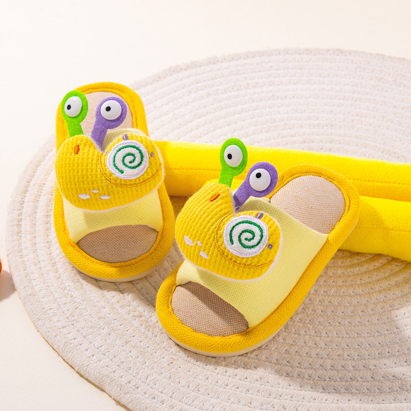 蜗牛宝宝亚麻拖鞋男女儿童拖鞋室内居家四季幼儿凉拖鞋软底地板鞋,童鞋/婴儿鞋/亲子鞋,儿童凉拖鞋,淘宝优惠券,粉丝福利购,淘宝优惠卷