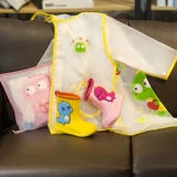 Дождевик для раннего возраста, длинный плащ для мальчиков, детские водонепроницаемые бахилы, комплект