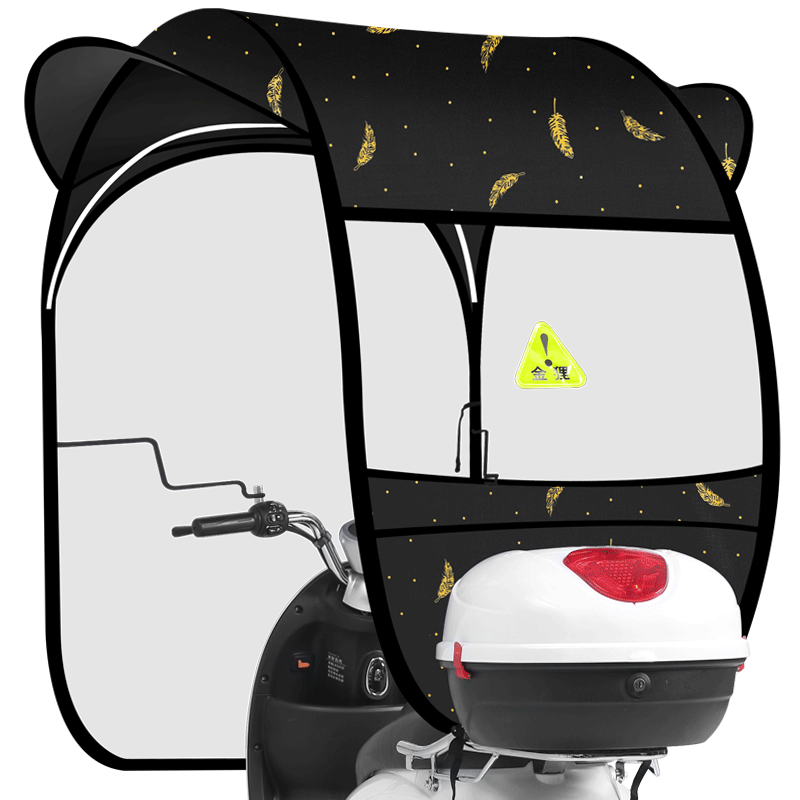 電動(dòng)電瓶車雨棚蓬新款可拆卸摩托車防雨防曬擋風(fēng)擋雨罩安全遮陽傘