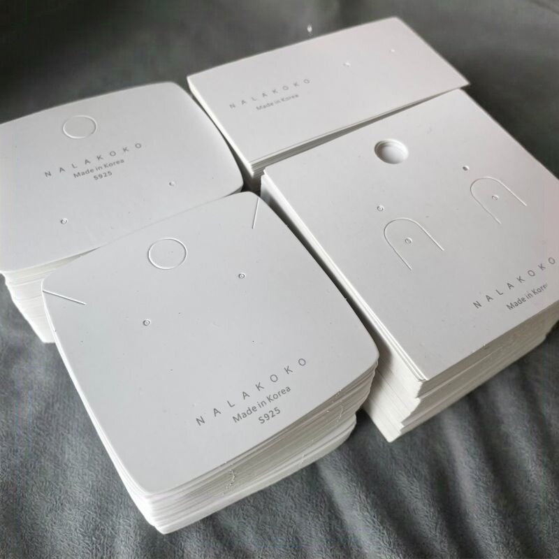 耳环卡纸定做韩国高档项链发夹饰品卡片包装定制耳钉卡牌现货订做