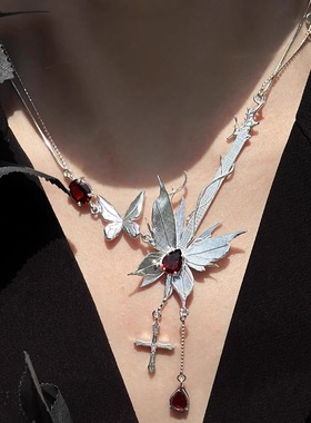“低频 是贝斯的心跳”《旋律》蝴蝶贝斯项链艺术手作锁骨链配饰