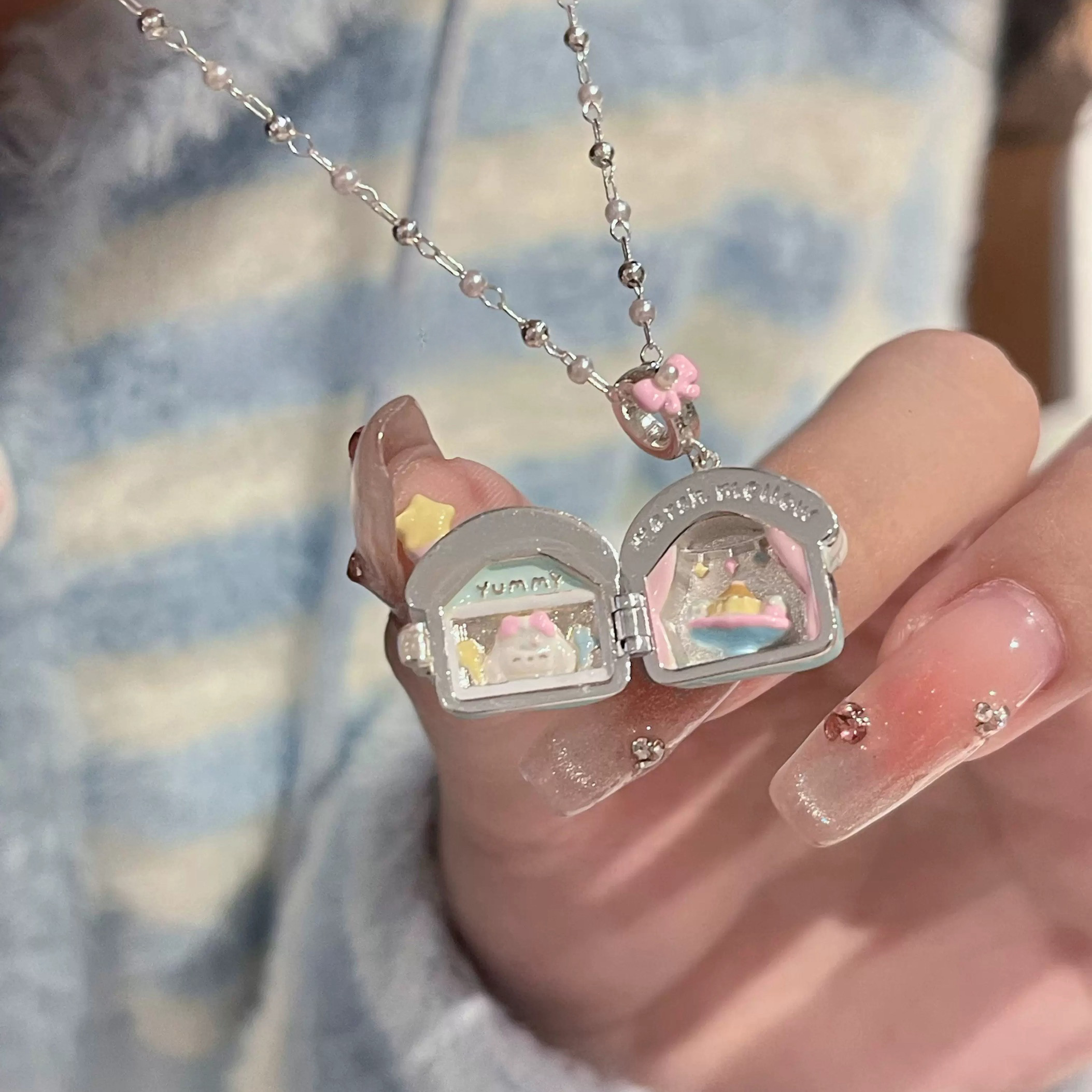 超可爱！奶油甜品屋精致项链女小众设计感甜美锁骨链可爱配饰轻奢