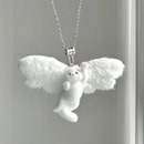 天使猫咪项链可爱原创天使小猫咪亚文化亚萌锁骨链配饰