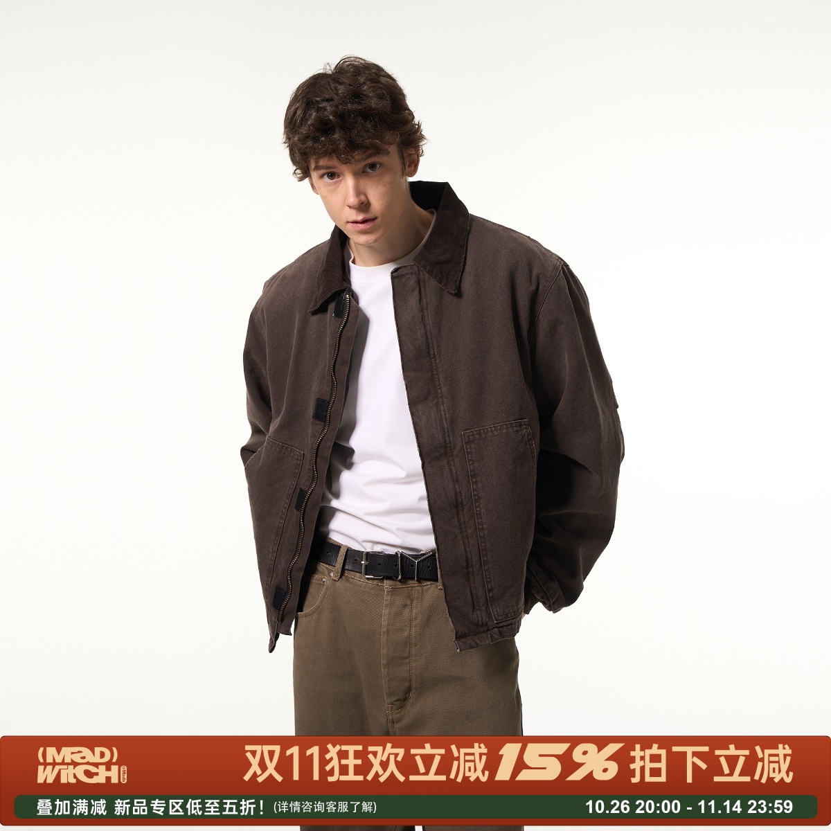 MADWITCH复古底特律工装棉服夹克