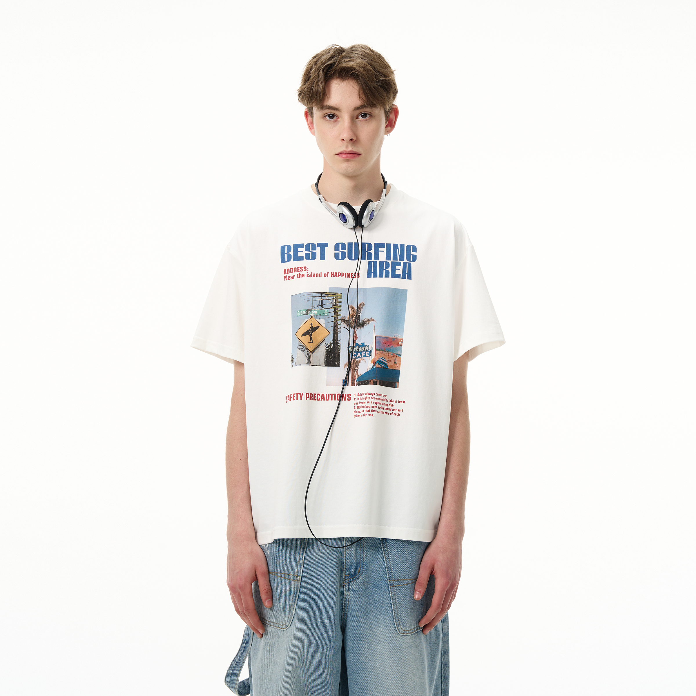 MADWITCH美式复古印花T恤