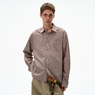 衬衫 格子长袖 男女通勤休闲百搭vintage情侣上衣 经典 MADWITCH美式