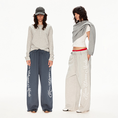 MADWITCH美式潮牌做旧字母卫裤