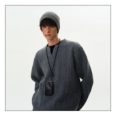 MADWITCH美式 男女宽松休闲慵懒麻花纹毛衣 复古cleanfit情侣针织衫