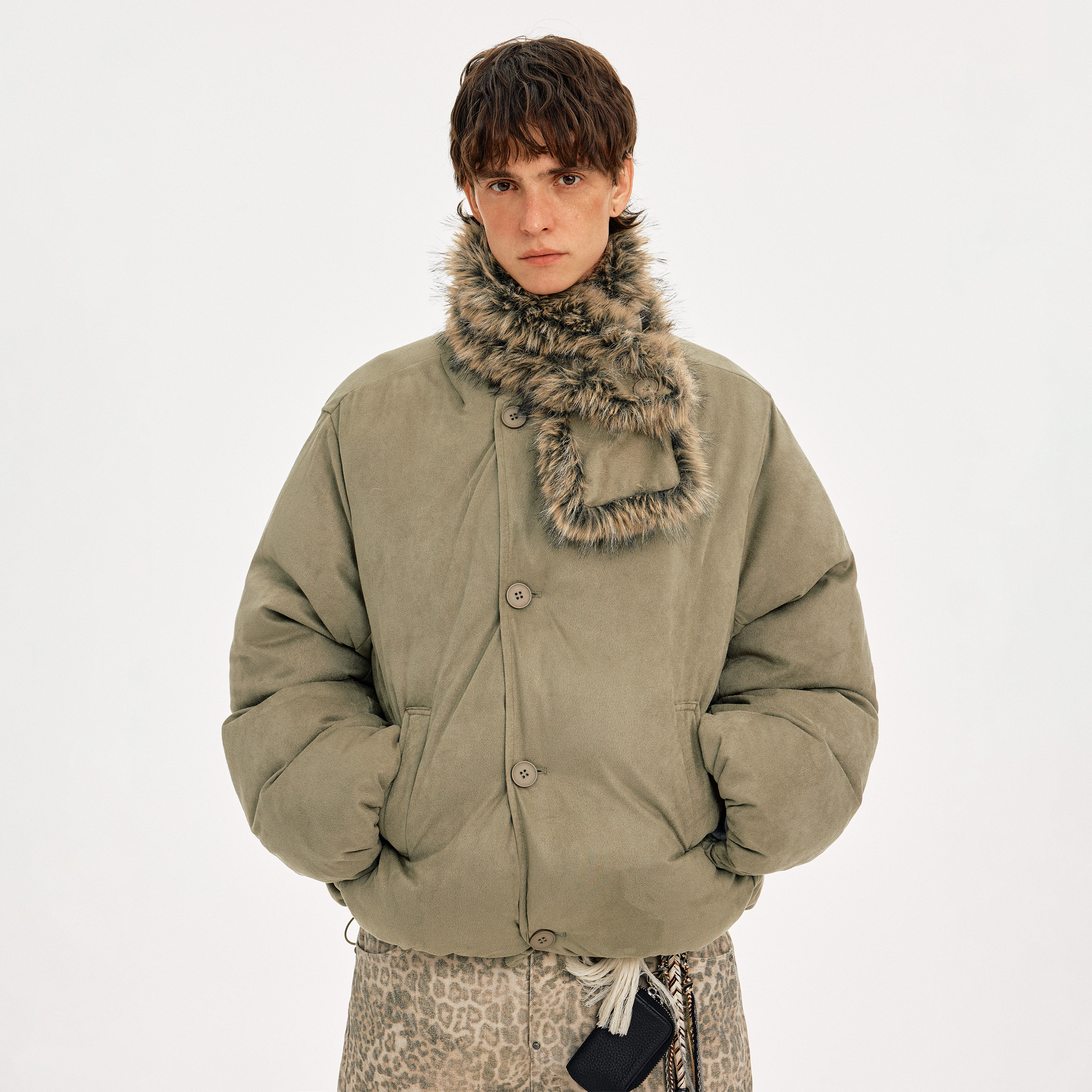 MADWITCH美式复古可拆卸毛领仿麂皮绒棉服男女冬季保暖高级感外套,男装,棉衣,淘宝优惠券,粉丝福利购,淘宝优惠卷