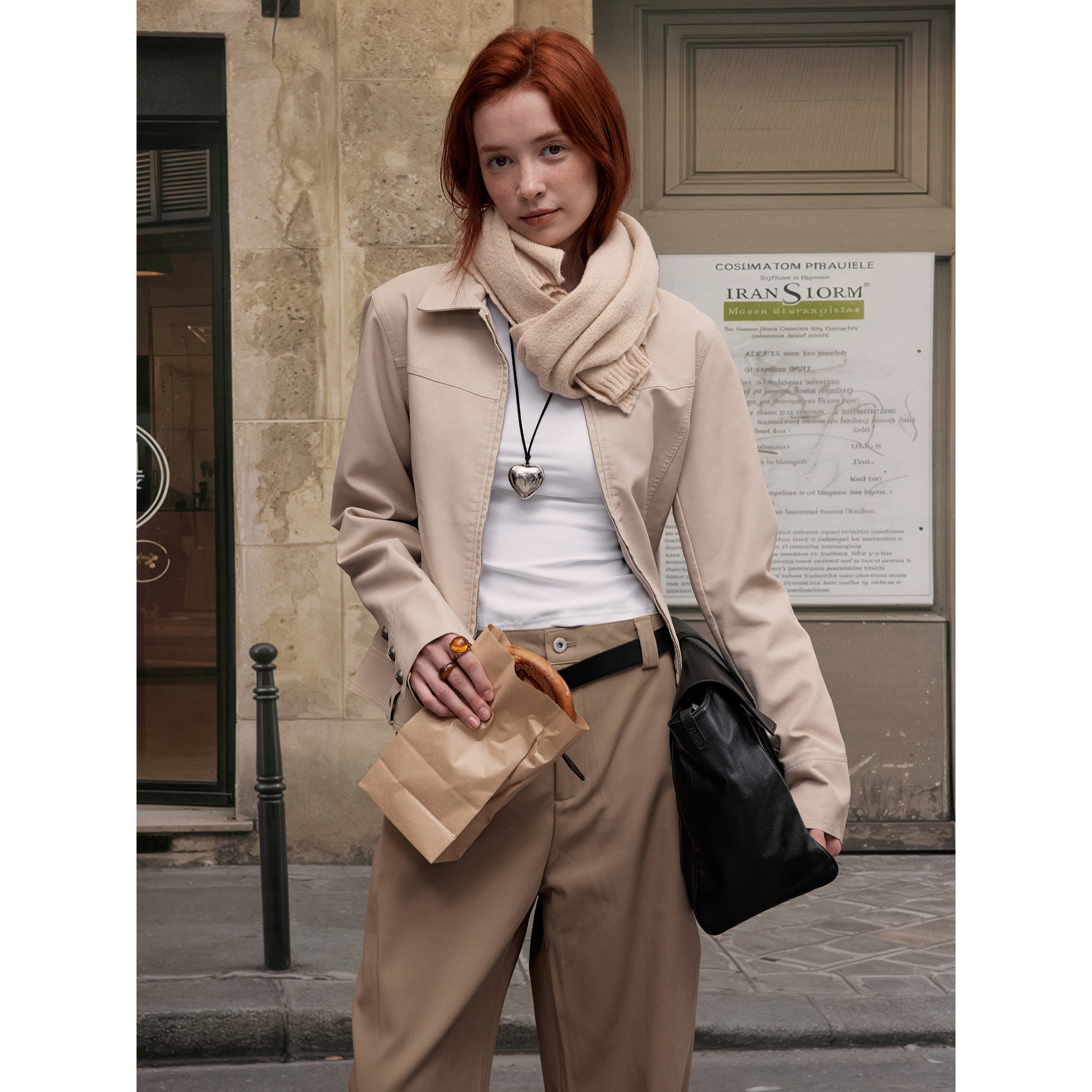 MADWITCH复古立体剪裁修身pu皮衣