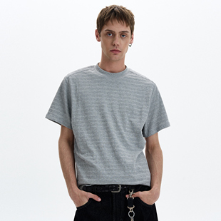 MADWITCH美式肌理感针织短袖T恤男女宽松休闲垂感透气boxy上衣ins