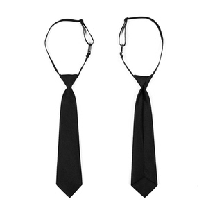 配饰 高级感衬衫 MADWITCH美式 复古学院风黑色领带男免打懒人拉链式