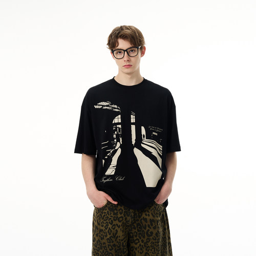 MADWITCHvintage艺术剪影印花TEE