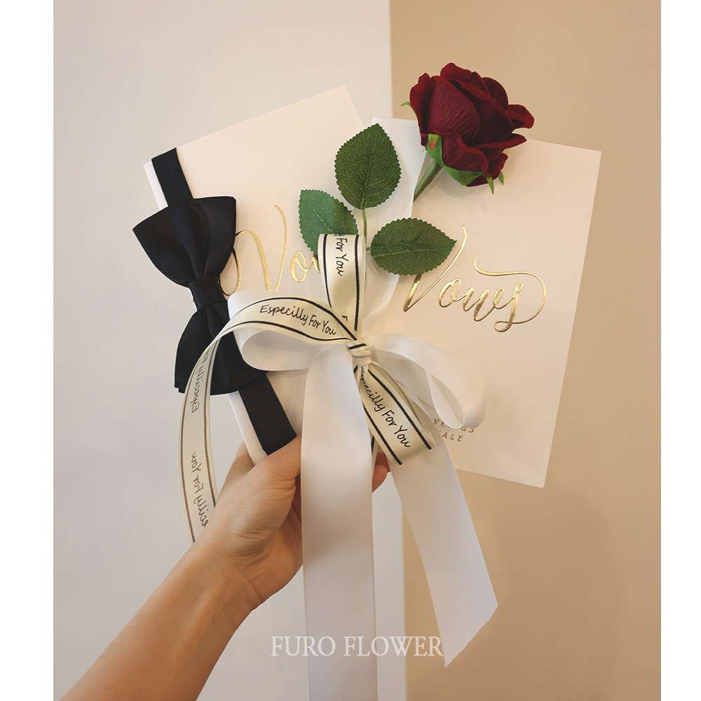 复古酒红色玫瑰爱情宣言新郎新娘结婚礼宣誓卡致辞卡手写誓言卡