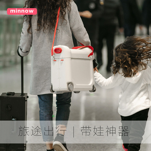 新品 韩国MINNOW儿童行李箱可坐可骑行登机男女童旅行箱万向轮机舱