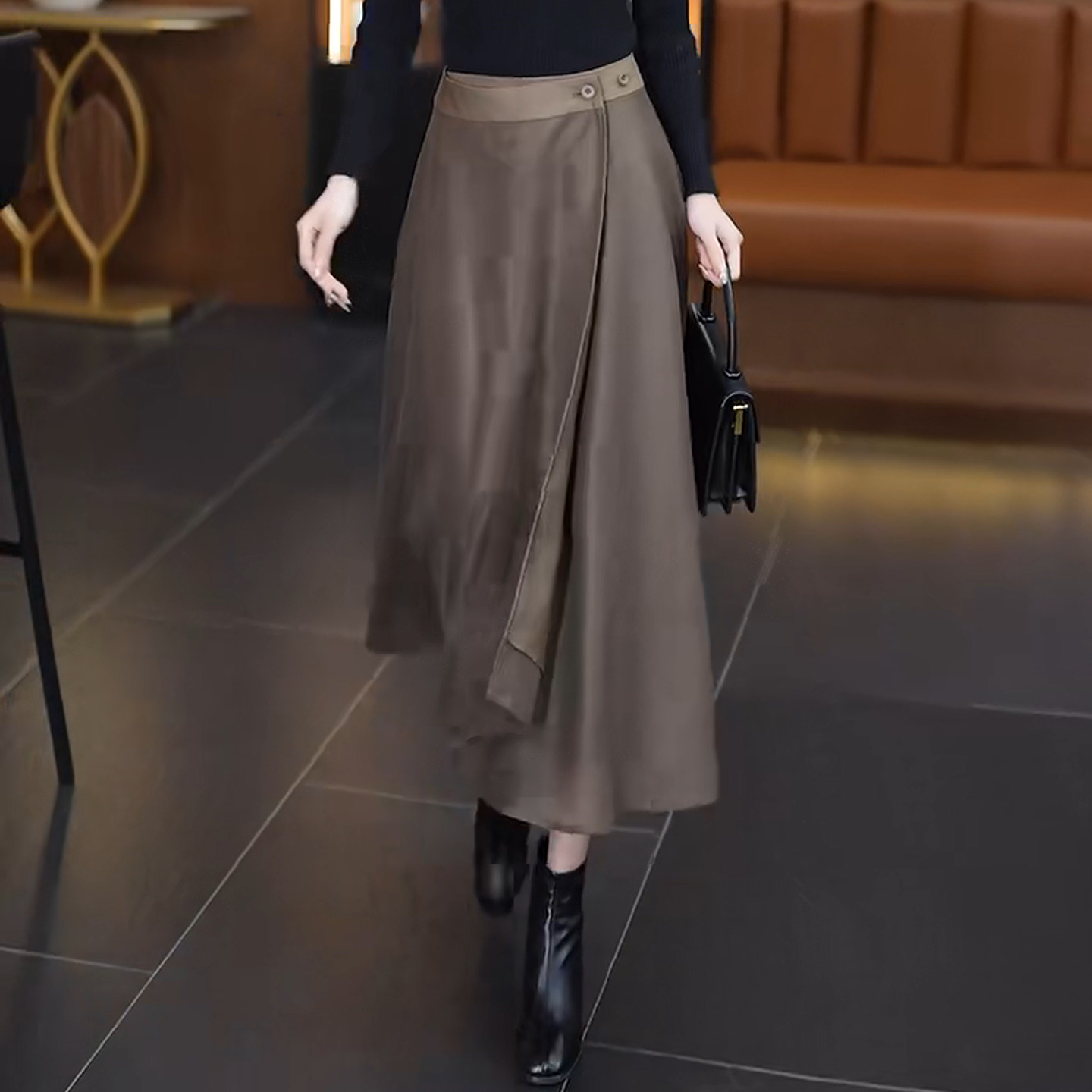 双面穿一片式半身裙女2026春季新款气质网纱印花裙流行a字大摆裙,女装/女士精品,半身裙,淘宝优惠券,粉丝福利购,淘宝优惠卷