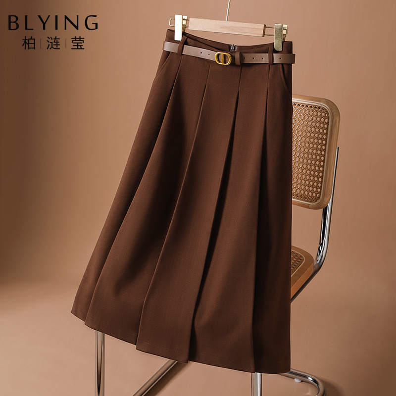 半身裙显瘦百褶中长款显瘦