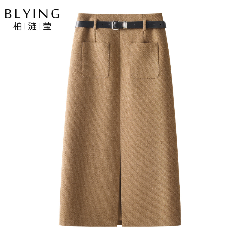 中长裙A字裙简约显瘦半身裙