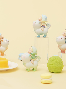 白夜童话猫将军果冻装创意摆件可爱汽车载装饰品小摆件送女生礼物