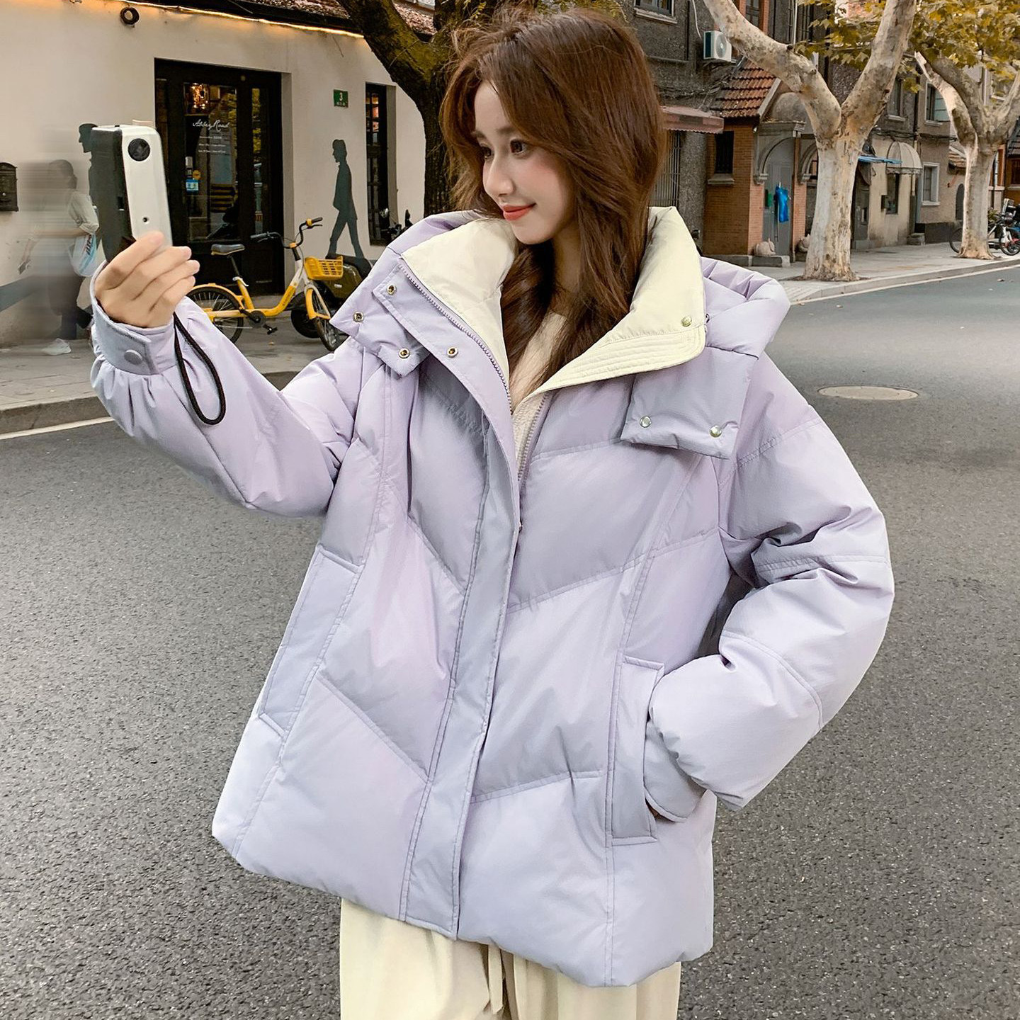 特大码小个子短款孕妇羽绒服女胖