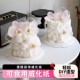 高级氛围感女生女神生日蛋糕装 饰圆形威化纸糯米纸花朵花瓣插件