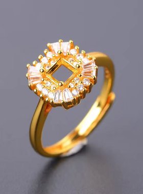 伯利尔女S925戒指空托