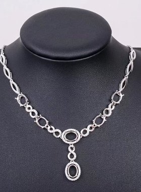 伯利尔S925女项链空托