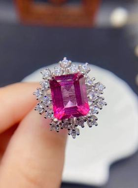 伯利尔女S925戒指空托