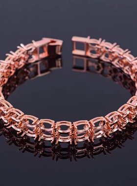 伯利尔女S925手链空托