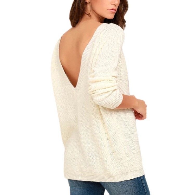 秋冬新款外贸毛衣女速卖通爆款欧美性感后背深领露背针织衫,个性定制/设计服务/DIY,连衣裙加工定制,淘宝优惠券,粉丝福利购,淘宝优惠卷