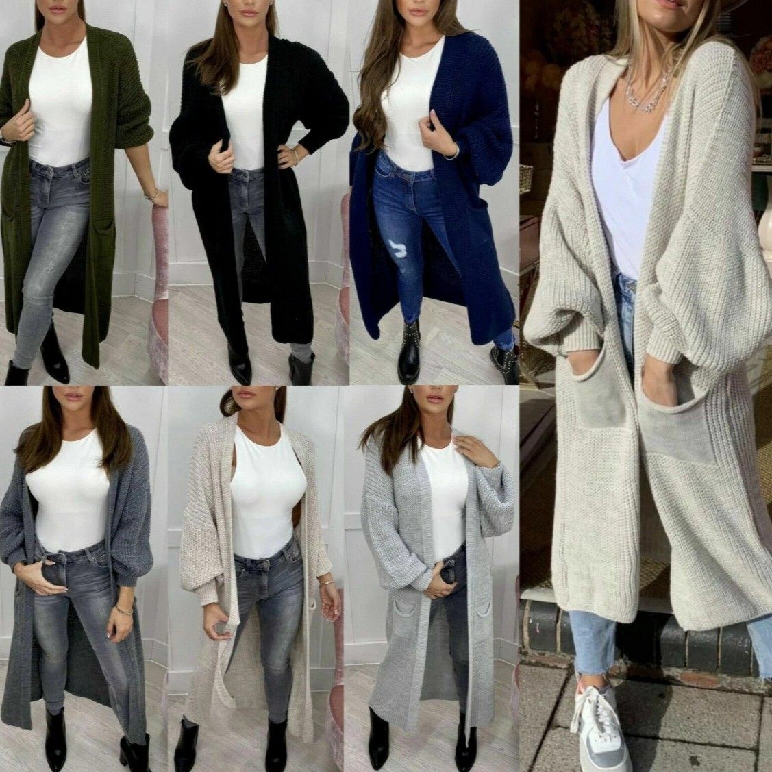 欧美秋冬女装针织衫跨境外贸长款口袋开衫毛衣亚马逊纯色大码毛衣,个性定制/设计服务/DIY,连衣裙加工定制,淘宝优惠券,粉丝福利购,淘宝优惠卷