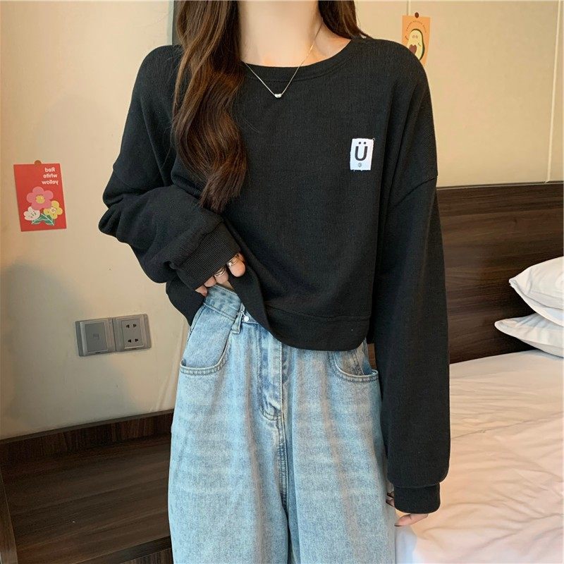 欧洲站短款卫衣女春秋薄款新款韩版宽松学生百搭港风无帽上衣,个性定制/设计服务/DIY,连衣裙加工定制,淘宝优惠券,粉丝福利购,淘宝优惠卷