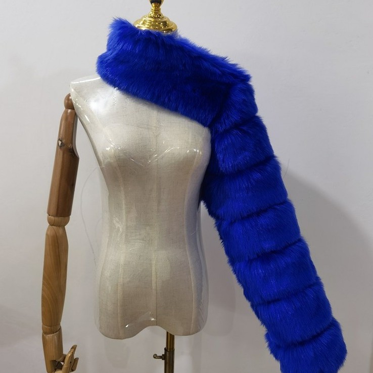 欧美新款皮草披肩外套大衣狐狸毛皮草时尚女装仿皮草厂家现货