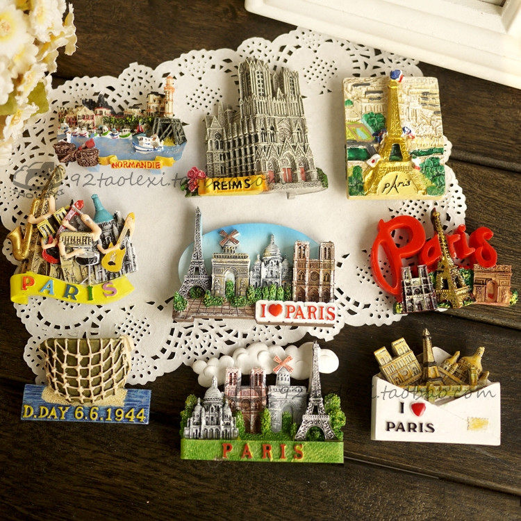 桃乐西 创意法国巴黎城市景点旅游纪念树脂冰箱贴磁贴磁铁吸铁石在类目 家居饰品, 贴饰, 冰箱磁性贴中 - 来自Buy2taobao.com提供专业的淘宝代购服务