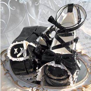 暗黑亚文化朋克日系辣妹小皮鞋女甜酷辣妹厚底鞋jk制服lulita单鞋