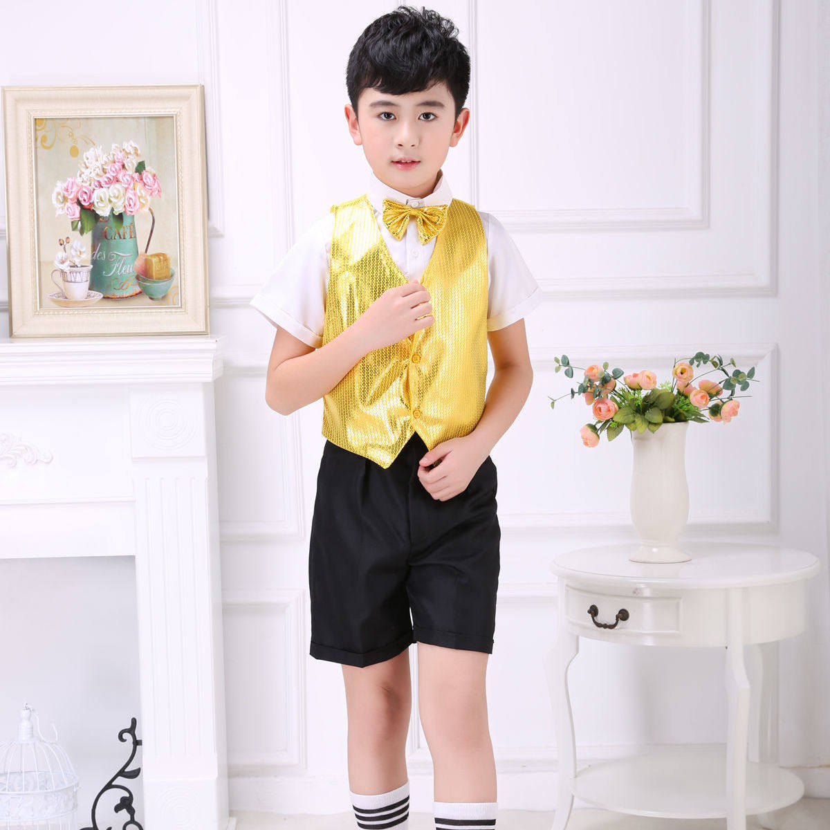 六一儿童合唱服小学生表演服马甲