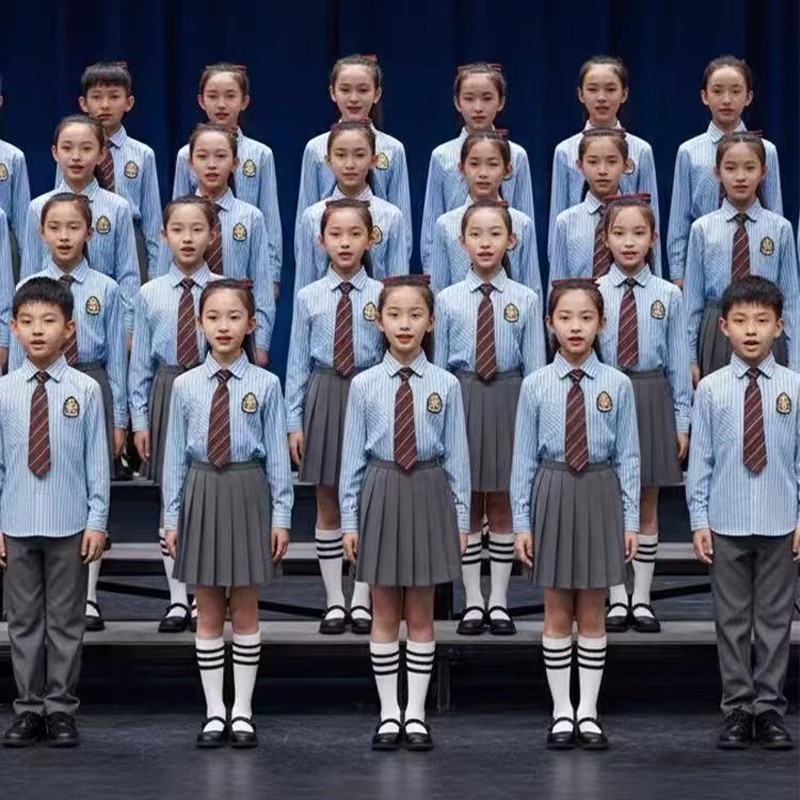 幼儿园学院风衬衫儿童合唱表演服
