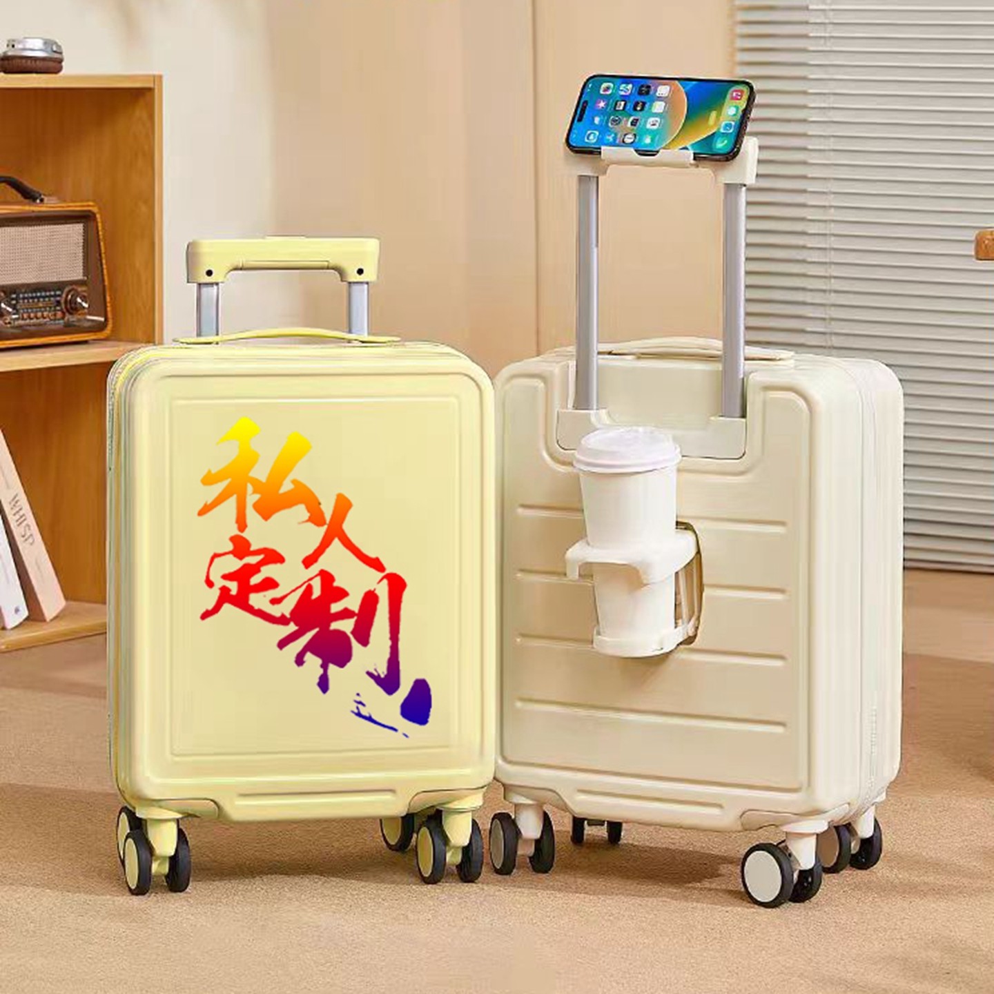 行李箱女小型轻便登机箱新款万向轮密码箱拉链labubu儿童定制旅行