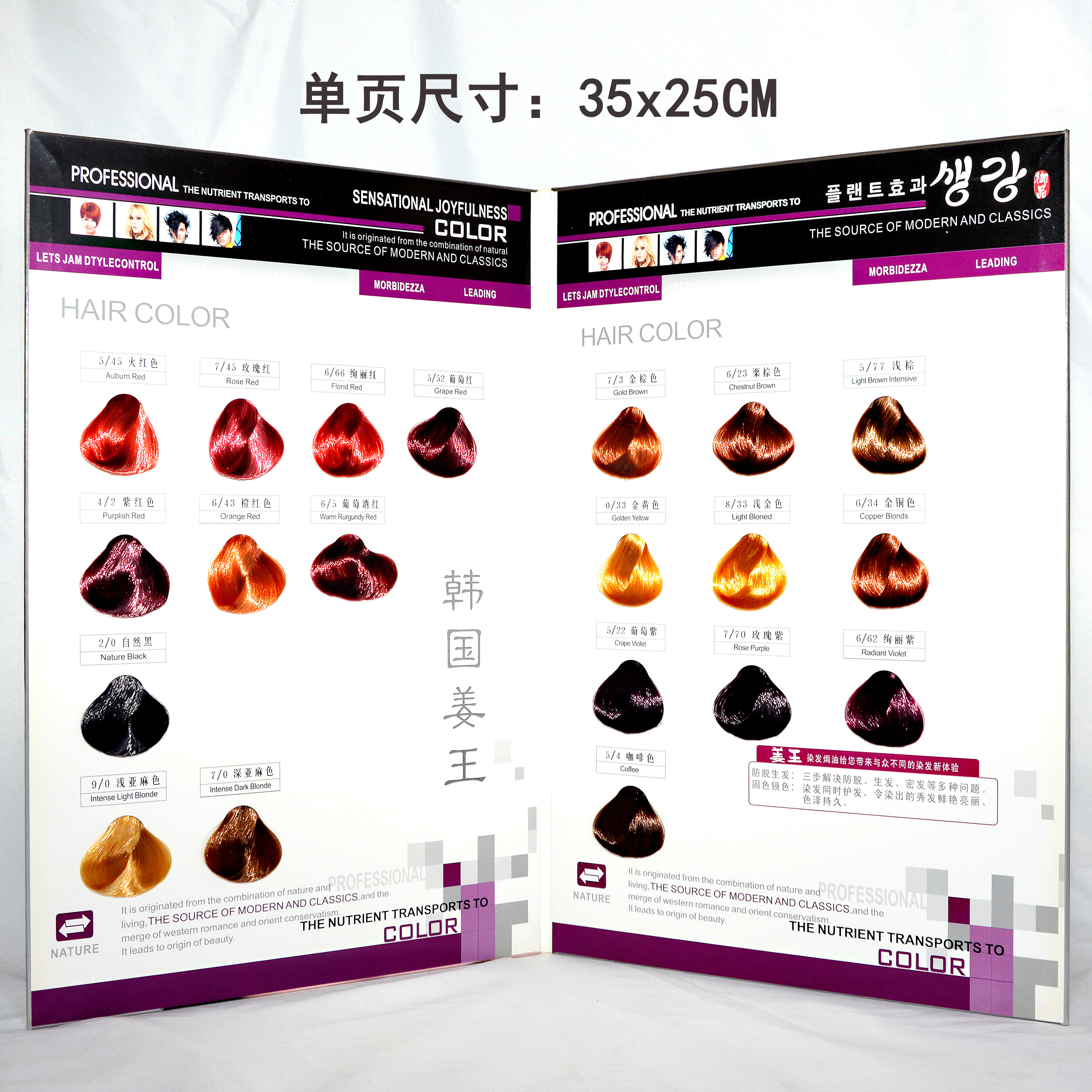 美发店用品染发膏色板毛板调色板色号理发店染发剂幼儿园发廊色板