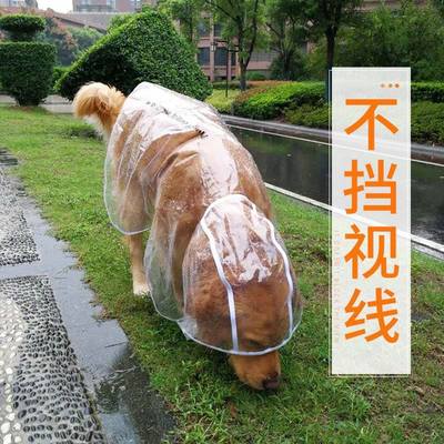 Large dog raincoat whole package a Border Samoyed Golden